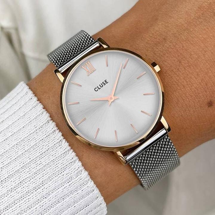 Immagine prodotto Cluse Minuit Mesh Rosé (Orologio da polso analogico, 33 mm)