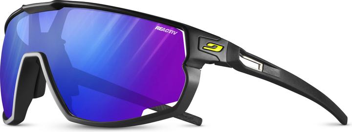 Julbo Rush Reactiv Performance 1-3 Sportbrille (Schwarz/Blau, Reactiv 1-3 High Contrast)