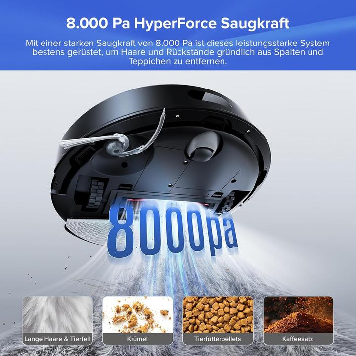 Produktbild Roborock Q7 BF+ Saugroboter mit Wischfunktion,Dual Anti-Tangle,Automatischer Staubentleerung,8000Pa (Saugroboter)
