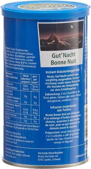Produktbild Ricola Instant-Tee Gut'Nacht (200 g)