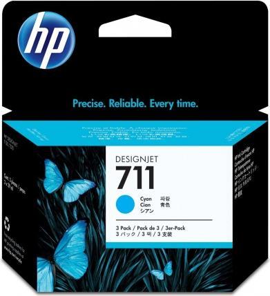 Produktbild HP Ink No.711 Cyan tri-pack (CZ134A)