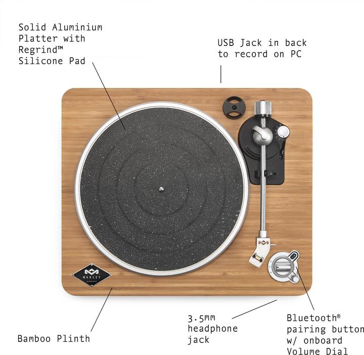 Actual product image House of Marley Stir It Up Wireless Turntable + Get Together 2 (Manual)