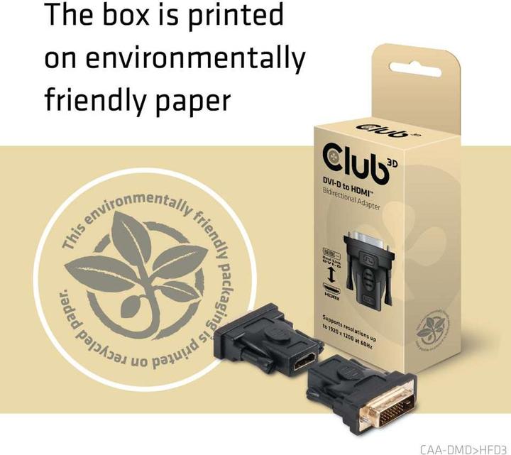 Actual product image Club 3D DVI to (HDMI, 5 cm)