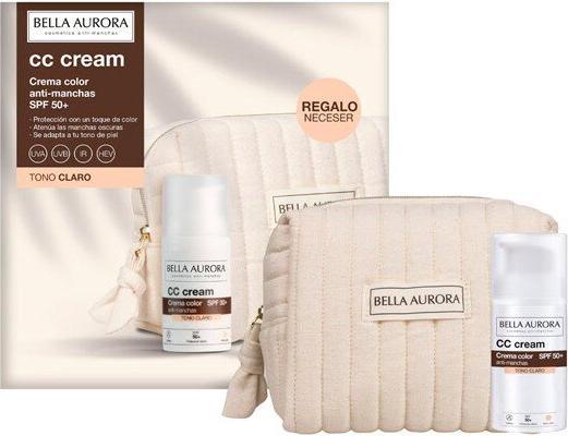 Actual product image Bella Aurora Bella Aur. Solar Antimanchas Cc Tono Claro Spf50+ 30 ml + Bolsa Bañador (Suntan cream, SPF 50+, 30 ml)