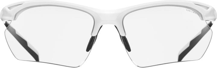 Actual product image Uvex Sports Sportstyle 802 Small V (shiny white-smoke silver, Variomatic Smoke)