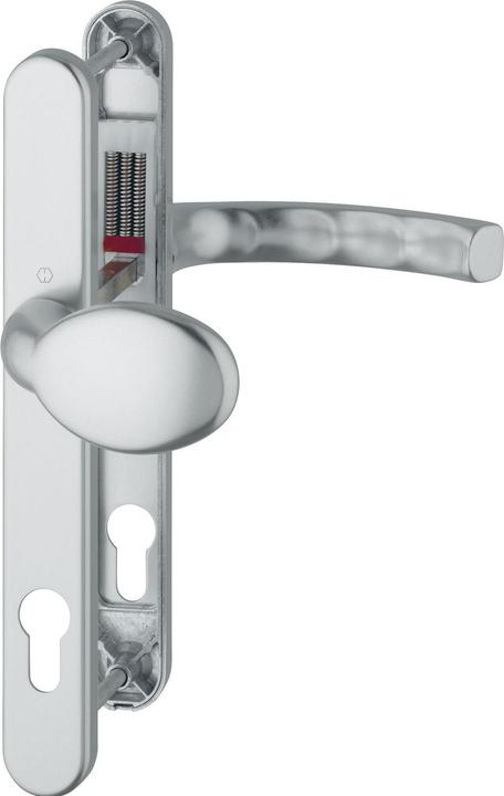 Hoppe LIØGE interchangeable set - on narrow backplate, knob, 72 - 82, silver anodised (Door set)