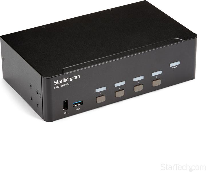 Actual product image StarTech KVM Switch HDMI 4 Port - 4K 30 Hz - KVM Extender for HDMI - KVM HDMI Switcher
