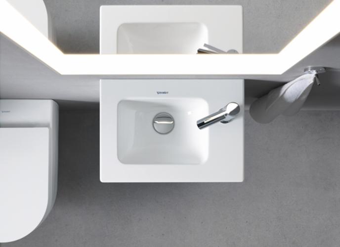 Produktbild Duravit Handwaschbecken ME by Starck o ÜL m HLB 430x300mm 1 HL we sdm WG (300 mm, 430 mm)