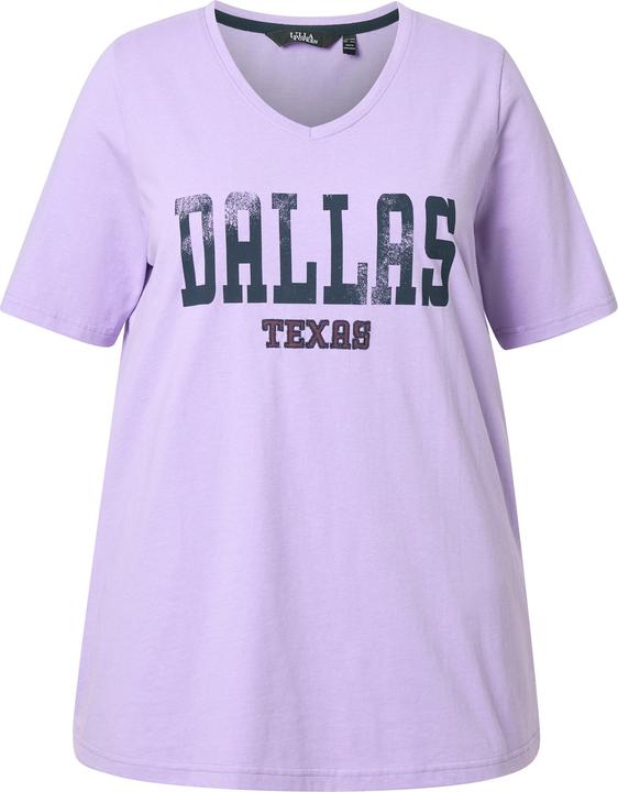 Produktbild Ulla Popken T-Shirt, Schriftdruck, A-Linie, Rundhals, Halbarm (60)