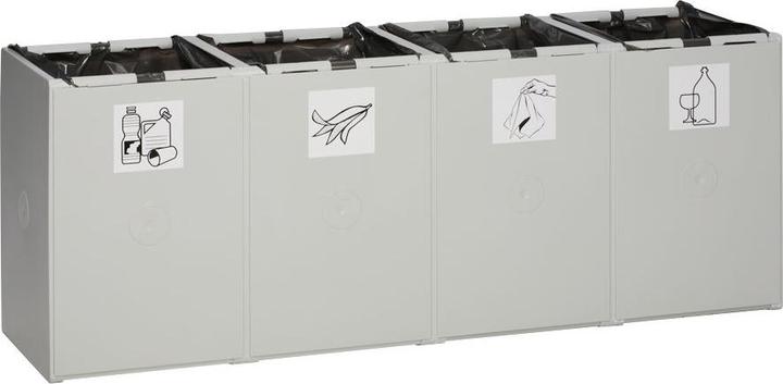 Produktbild VAR Kunststoffcontainer 4-fach ohne Deckel 60 l (60 l)