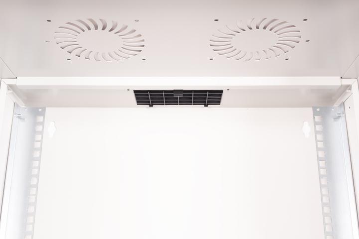 Produktbild Digitus 19" 12HE Wandgehäuse, SOHO PRO perforierte Tür, 595 x 540 x 400 mm, grau (12 HE, 19 Zoll Rack)