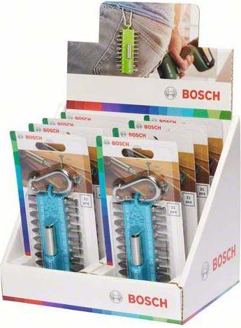 Productafbeelding DIY 21-delige schroevendraaierbitset met karabijnhaak (lichtblauw) (PH2, SL 6,5, HEX4, PZ2, PH1, HEX3, T15, PZ1, T20, PH3, PZ3, SL 5,5, SL4, HEX5, T25, T30, HEX6)