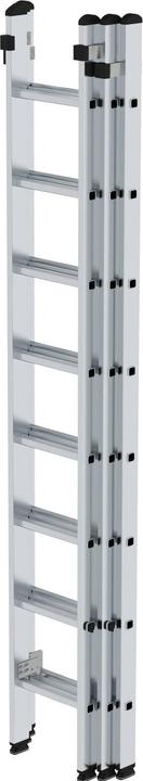 Produktbild Munk Sprossen-Schiebeleiter 3-teilig ohne Traverse 3x8 Sprossen (Regalleiter, 300 cm)
