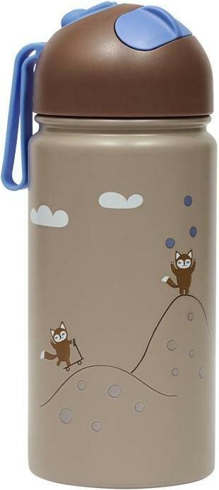 Oyoy Trinkflasche Friends in the Forest 360 ml, Blau/Braun (0.36 l)