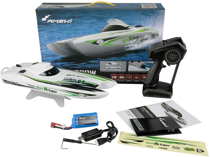 Produktbild Amewi Katamaran Jetboot Green Arrow 400 mm
