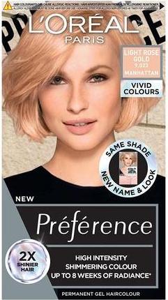 Produktbild L'Oréal Paris L'Oreal Preference Vivids Hair Dye 9.023 Light Rose Gold (9.023 Light Rose Gold)