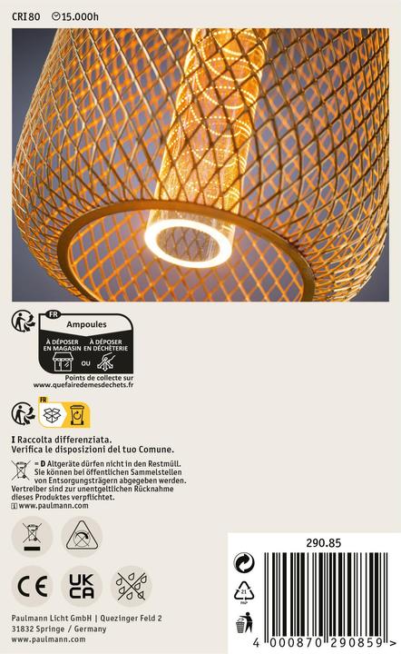 Produktbild Paulmann Metallic Glow Zylinder (E27, 0.35 W, 200 lm, 1 x)