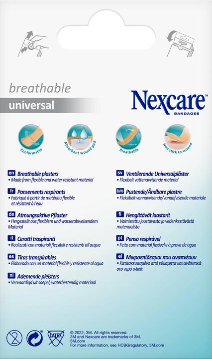 Produktbild Nexcare Breathable Universal Pflaster (20 x)