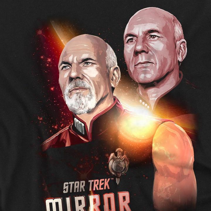 Actual product image Unisex Adult Mirror Jean-Luc Picard T-Shirt (XXL)