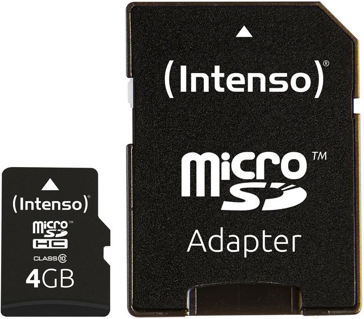 Actual product image Intenso microSD Class 10 (4 GB, microSDHC, U1)