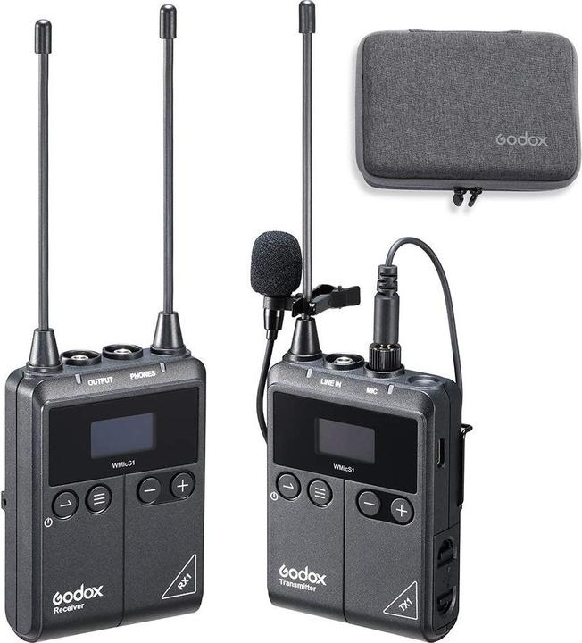 Godox UHF Draadloze & Lavalier-microfoon TYPE-C-poort (5V)