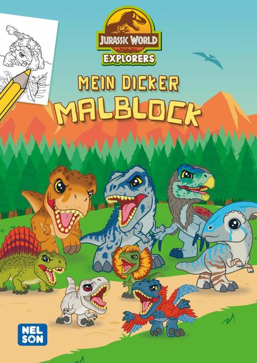 Produktbild Jurassic World Explorers: Mein dicker Malblock