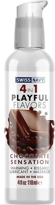 Actual product image Swiss Navy 4 in 1 Chocolate Sensation 4 oz/118 ml (118 ml)