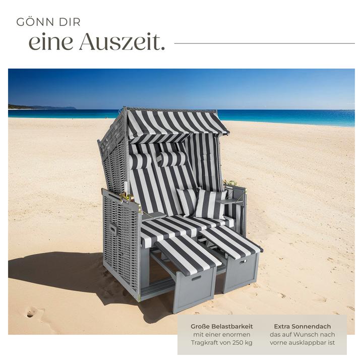 Immagine prodotto tectake Sedia da spiaggia con copertura protettiva