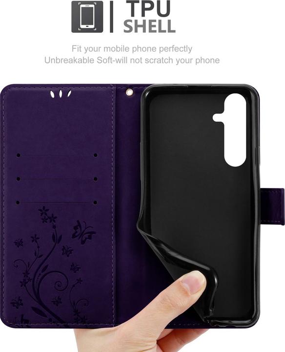 Actual product image Cadorabo Cover for Samsung Galaxy A35 with floral pattern (Samsung Galaxy A35)