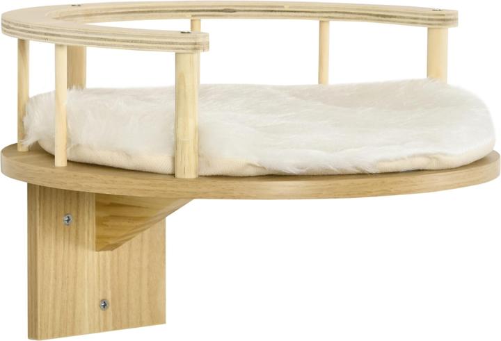 Image du produit PawHut Étagère murale (10.50 cm, Chêne+Blanc crème)