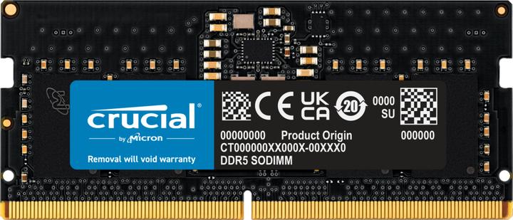 Image du produit Crucial SODIMM 8G (1x8G) DDR5-5600 *CT8G56C46S5T (1 x 8GB, 5600 MHz, RAM DDR5, SO-DIMM)