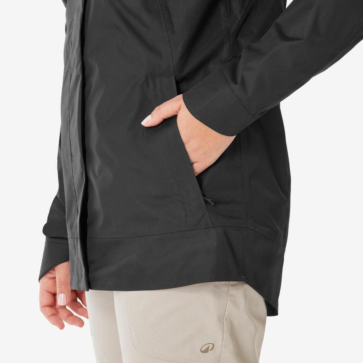 Actual product image Quechua Wanderjacke Damen wasserdicht - NH500 schwarz (M)