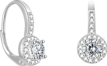 Image du produit Beneto Doux boucles d'oreilles en argent avec zircons scintillants AGUC2267