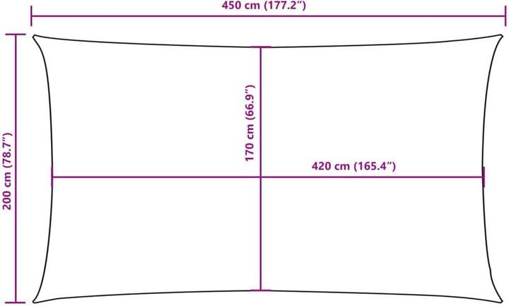 Actual product image VidaXL Nezhatok (200 x 450 cm)