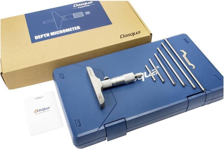 Actual product image Dasqua 4611-8125 Tiefenmikrometer mit Kontrollmass 0 - 150 mm DIN 863 (0.15 m)