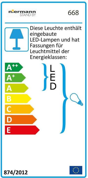 Energielabel Niermann Stand By niermann StandBY plafondlamp