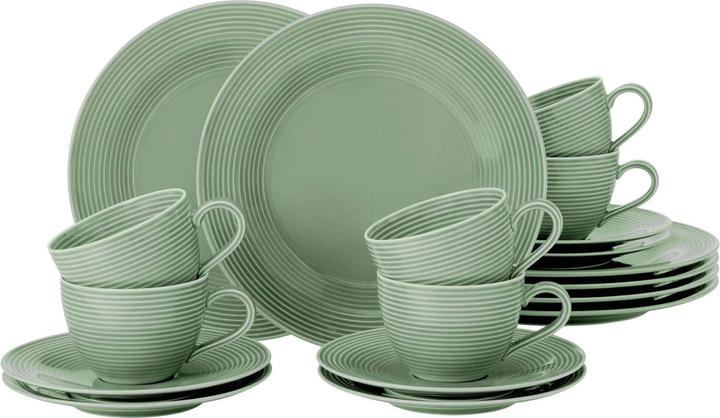 Seltmann Weiden Kaffeeservice Beat Salbeigrün uni 18 teilig (6 Stück)