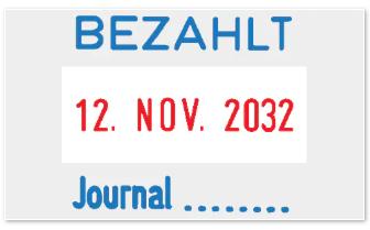 Actual product image Colop Word and date stamp 2160/RL red/black