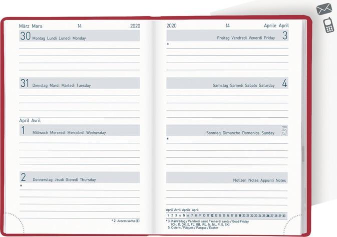 Produktbild Biella Agenda (A7, Deutsch, Französisch, Italienisch, Englisch)