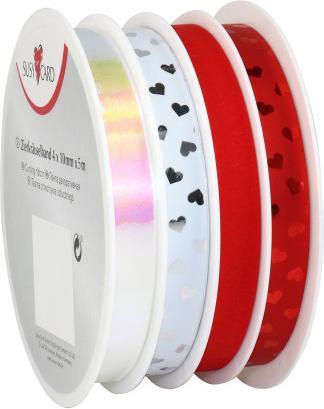 Produktbild Susy Card Geschenkband Multispule "Cherie" Ringelband auf Spule, glatt, 10 mm x 5 m, zum Verzieren (Geschenkband)