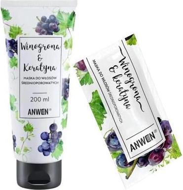 Immagine prodotto Anwen Maschera per capelli a media porosità Uva e Cheratina 200Ml (200 ml)