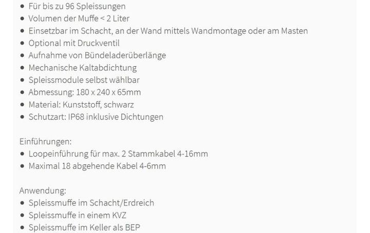 Produktbild Lightwin Mini Glasfasermuffe / Spleissmuffe für Erdverlegung, 2 Liter Füllmenge FTTx