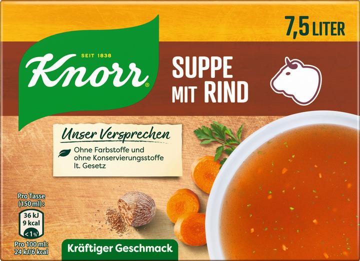 Produktbild Knorr Suppe mit Rind Würfel ergibt 7,5 l