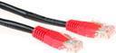 Produktbild Black 5 meter U/UTP CAT5E patch cable cross with RJ45 connectors. Cat5e u/utp cross bk/rd 5.00m (U/UTP, CAT5e, 5 m)