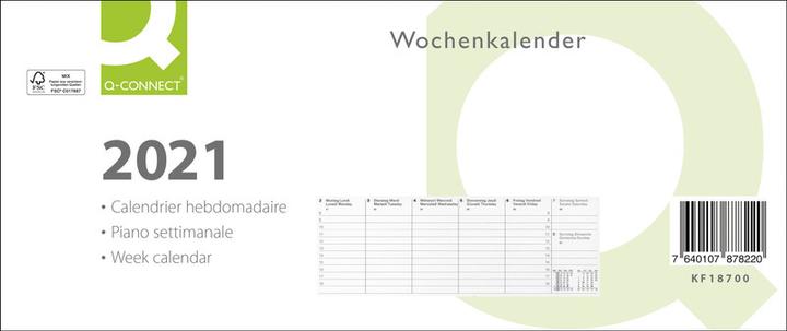 Actual product image Q-Connect Weekly planner (Special, No binding, English, Italian, French, German)