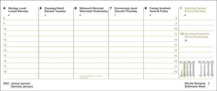 Actual product image Q-Connect Weekly planner (Special, No binding, English, Italian, French, German)