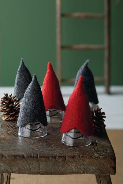 Actual product image Leonardo Gnome with felt hat set of 6