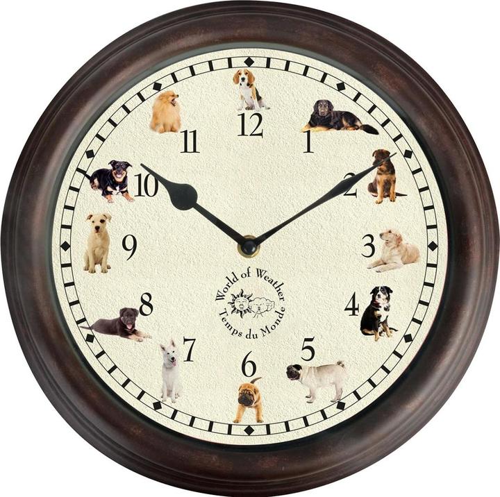 Produktbild Esschert Design Uhr mit Hunde Geräuschen (30 cm)