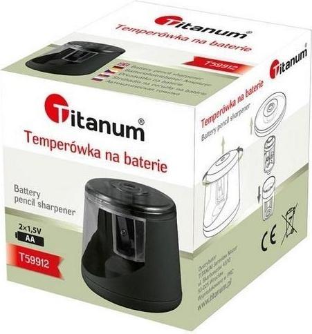 Actual product image Titanum Automatic electric pencil sharpener 7-8 mm, battery operated