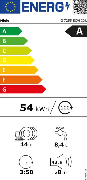 Energie-Label Miele G 7255 SCVi XXL
